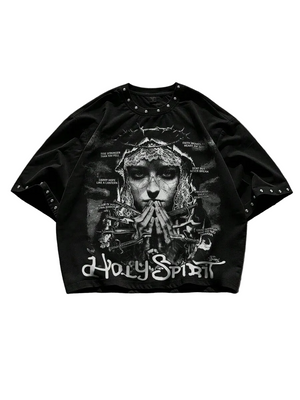 Holy Spirit Oversized Studded Tee