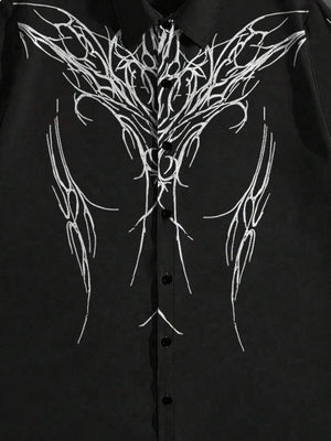 Vortex Graphic Short Sleeve Button Down Shirt
