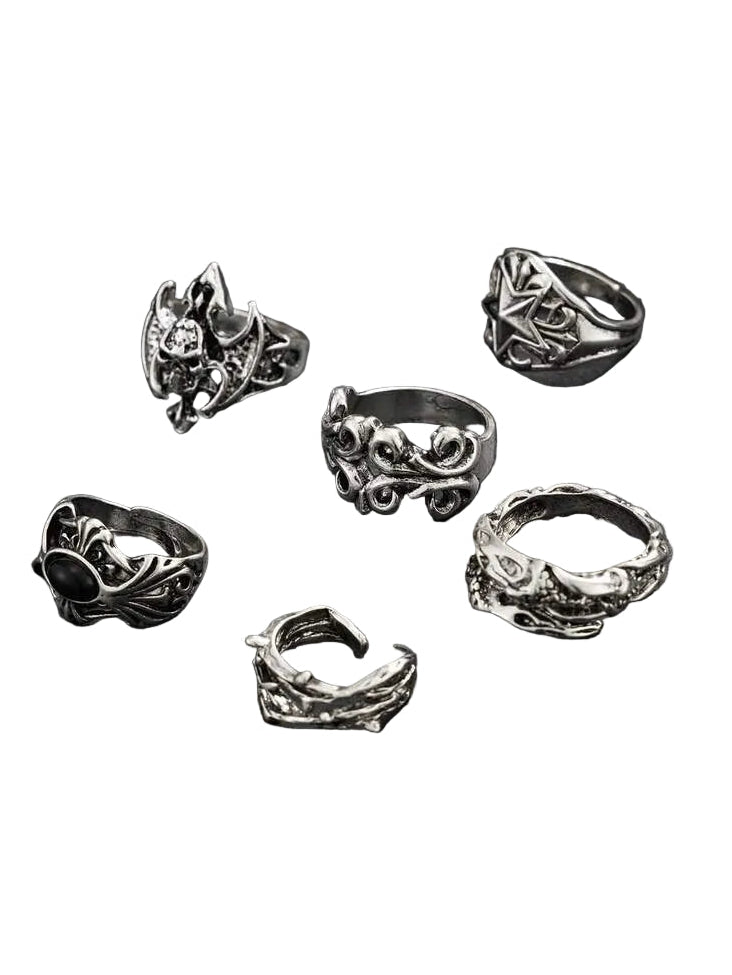 Cyber-Sigil Remains Ring Set (6pcs)
