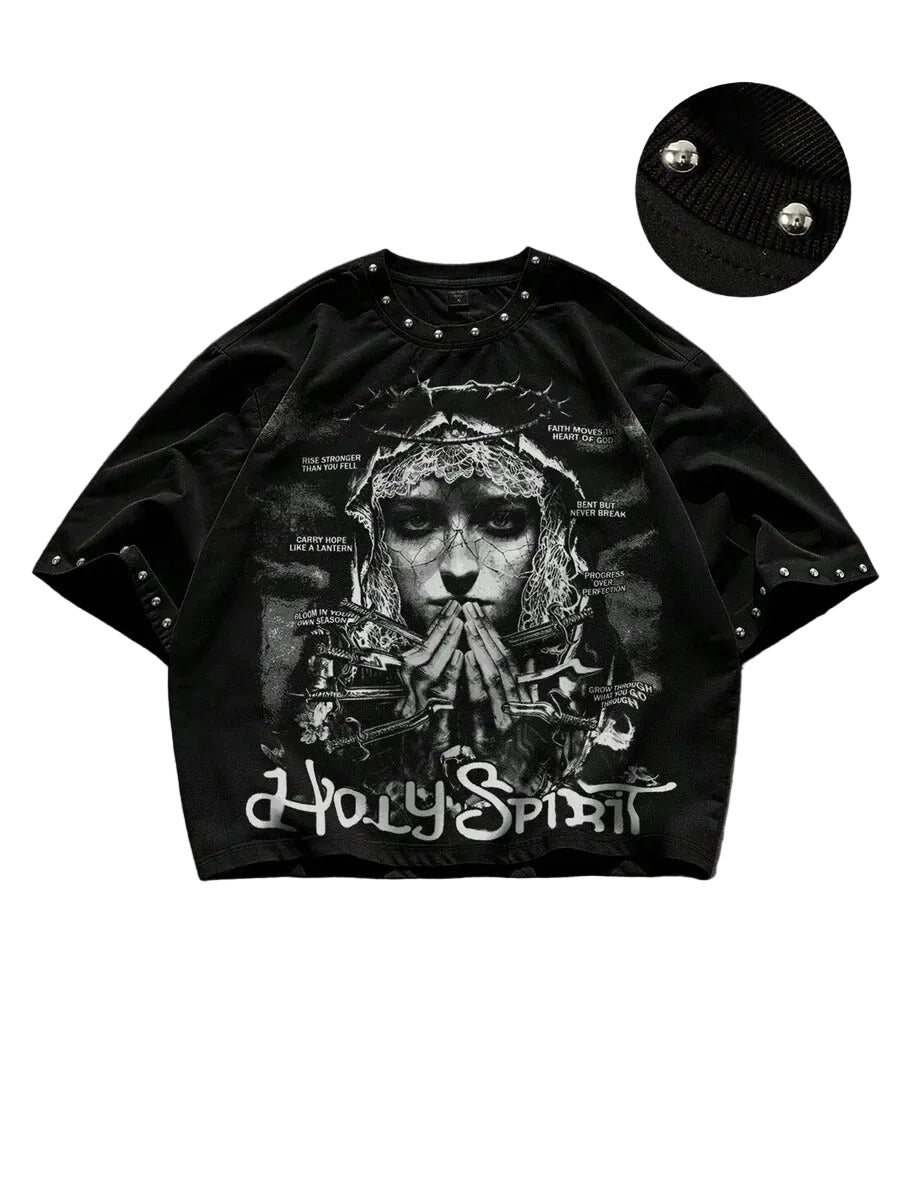 Holy Spirit Oversized Studded Tee
