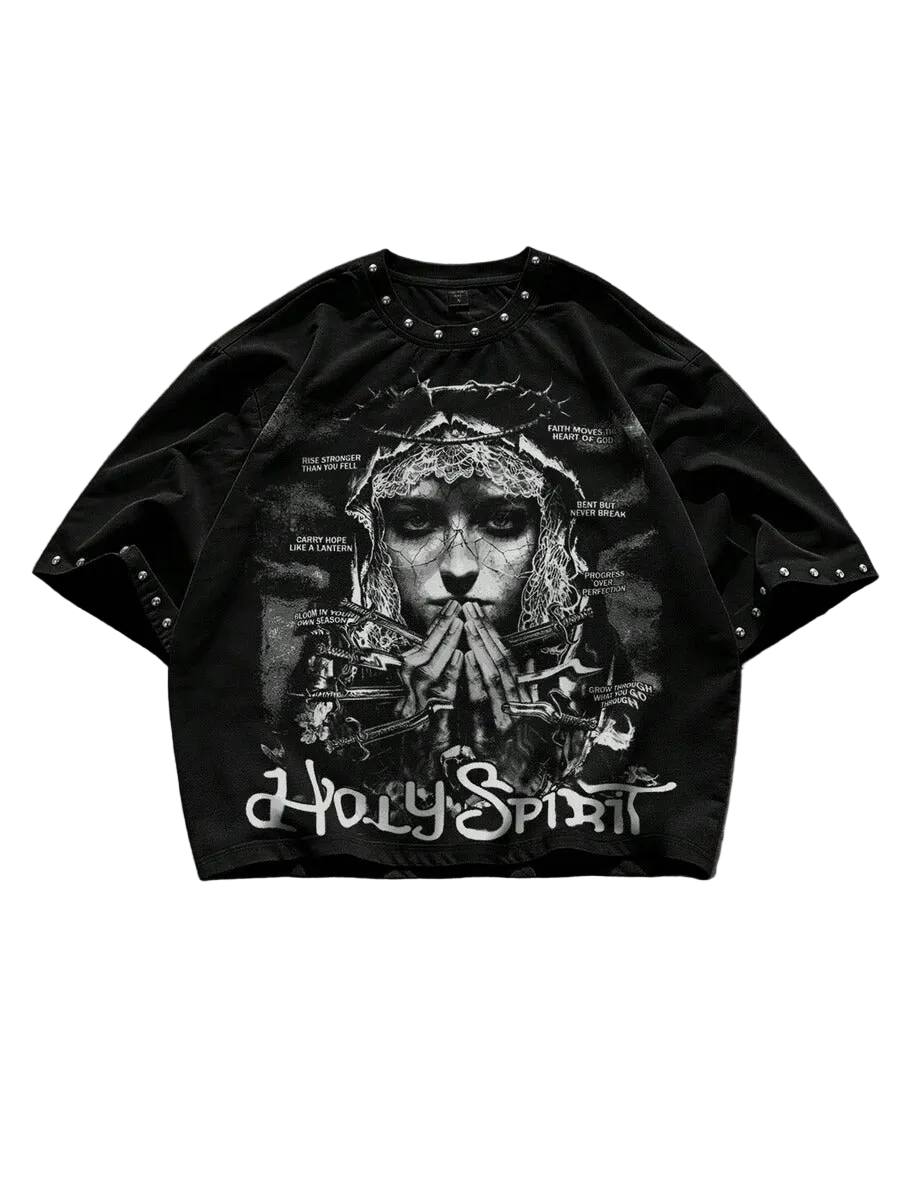 Holy Spirit Oversized Studded Tee