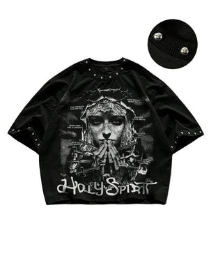 Holy Spirit Oversized Studded Tee