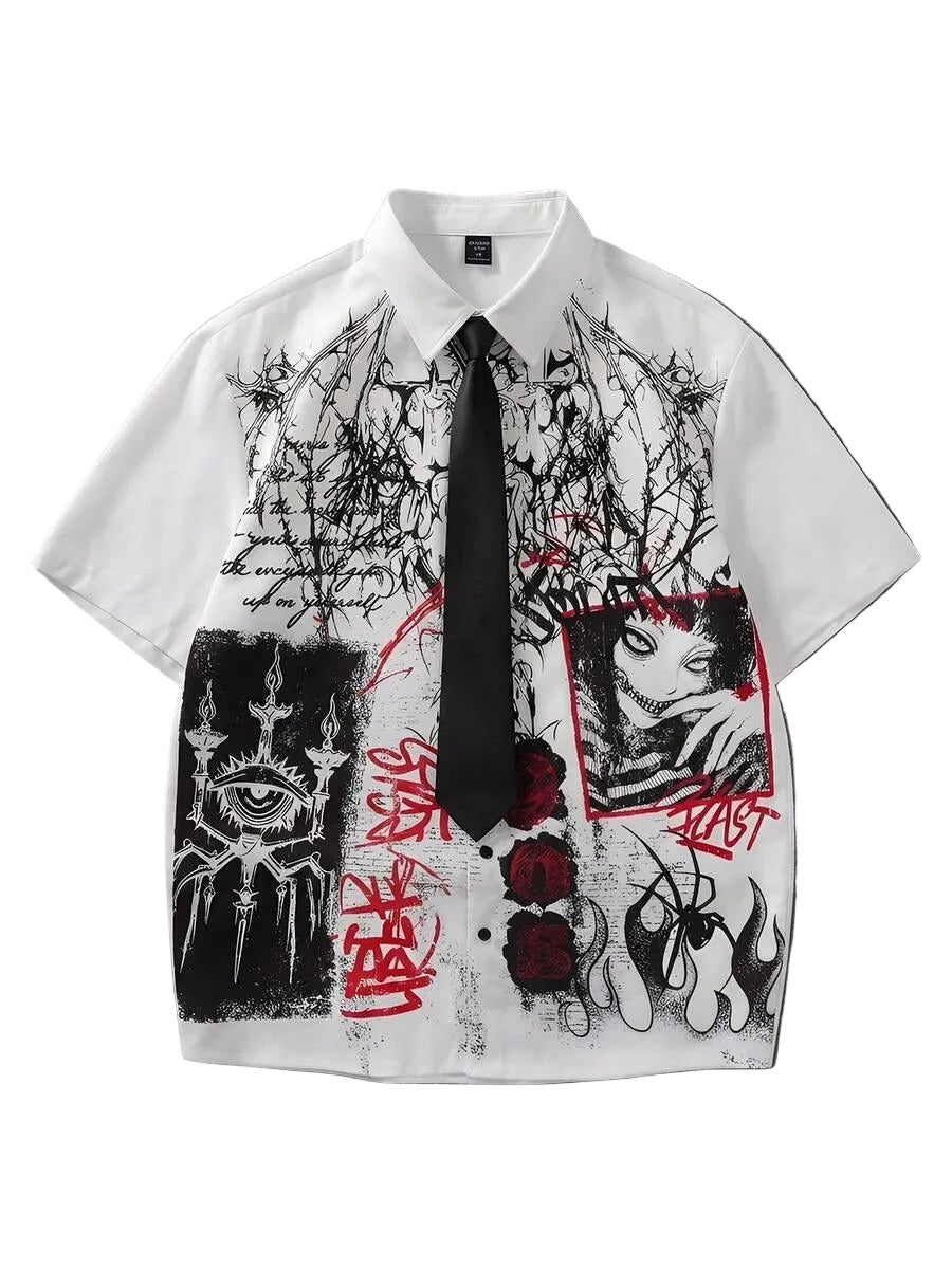 Manga-Goth Button Down Shirt