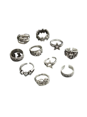 Shadow Realm Gothic Ring Set (10 pcs)