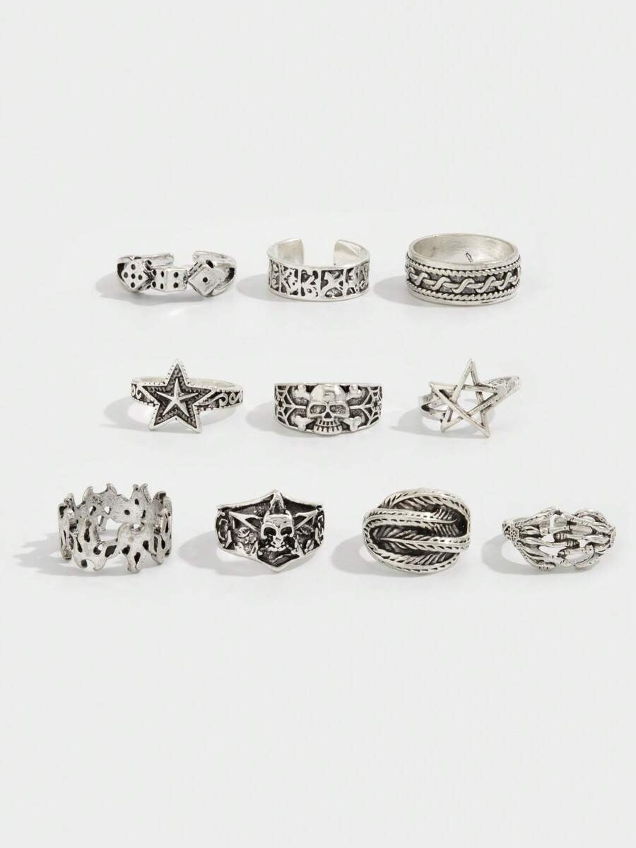 Shadow Realm Gothic Ring Set (10 pcs)