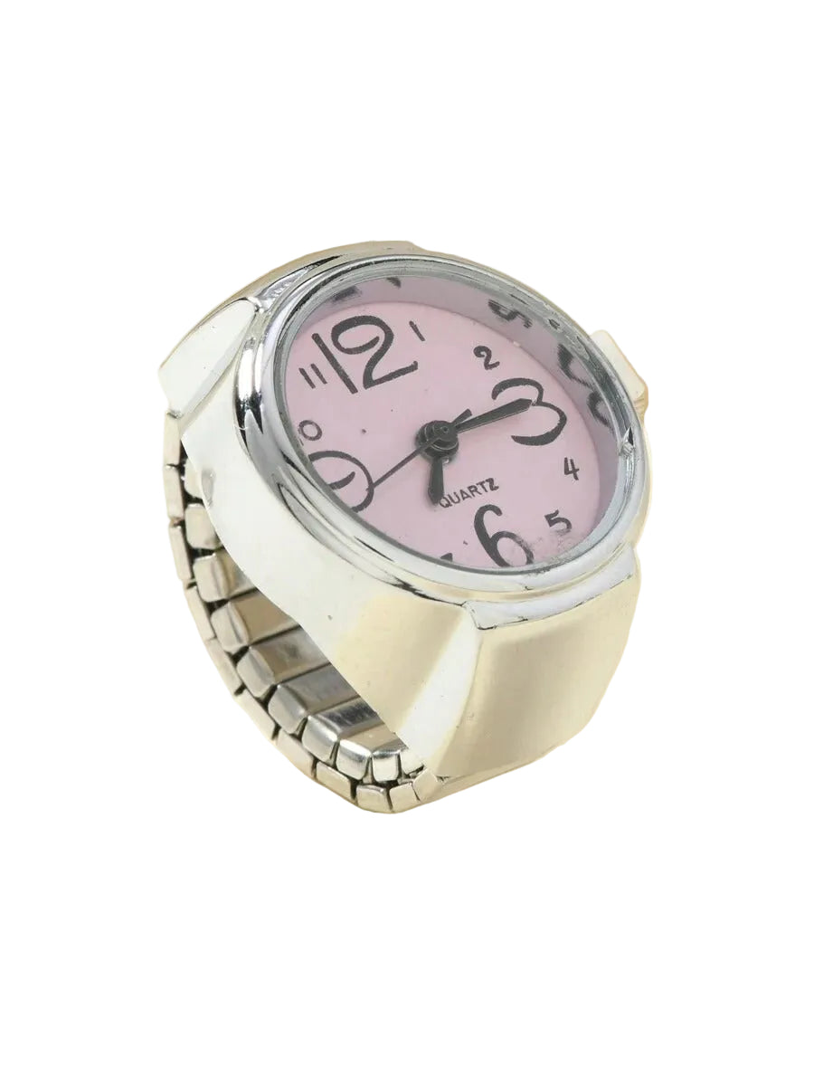 Pink Quartz Watch Ring