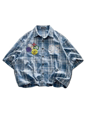 Glitch Plaid '95 Button Down Shirt