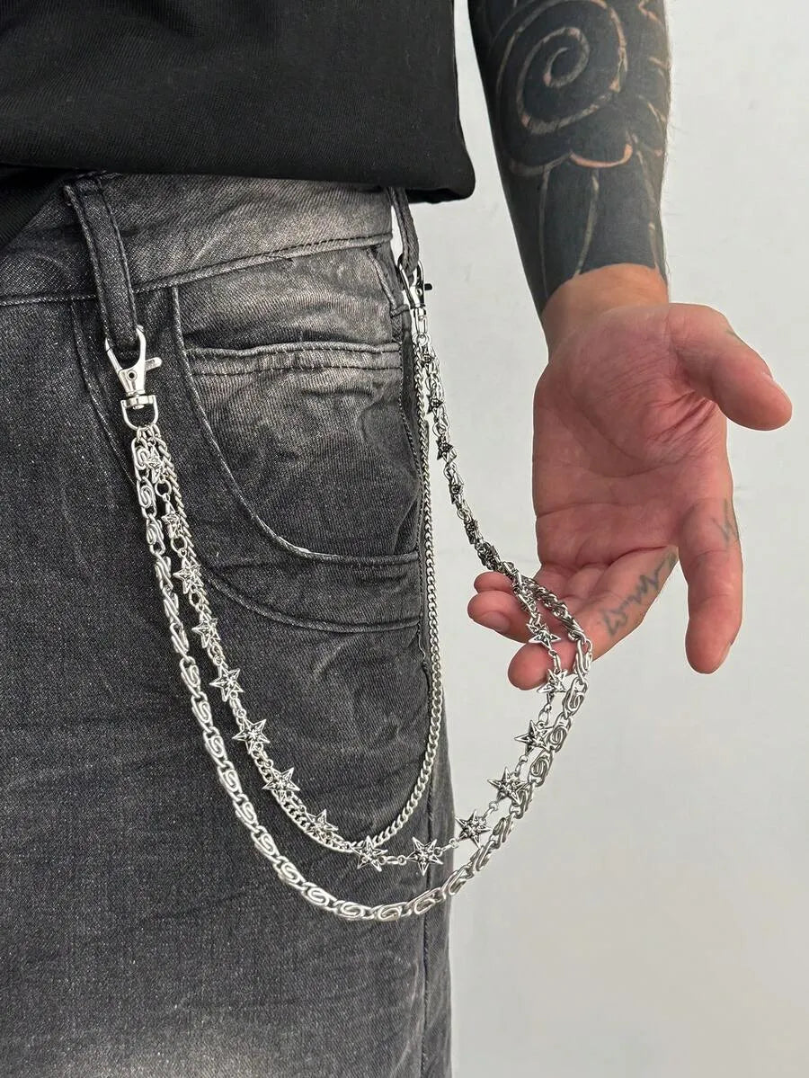Chrome Star Jeans Chain